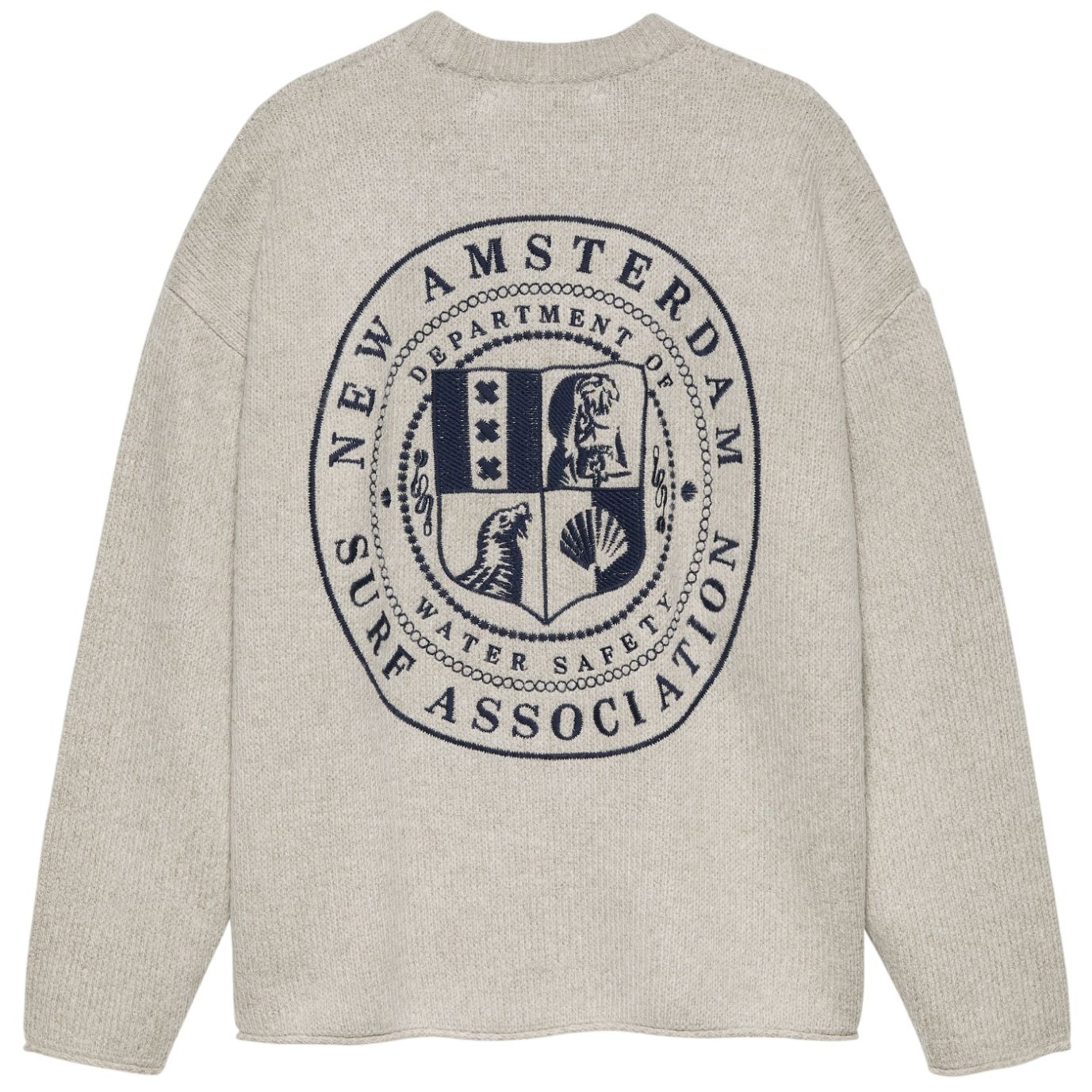 New Amsterdam Surf Association Gestrickter Stamp-Pullover Grau