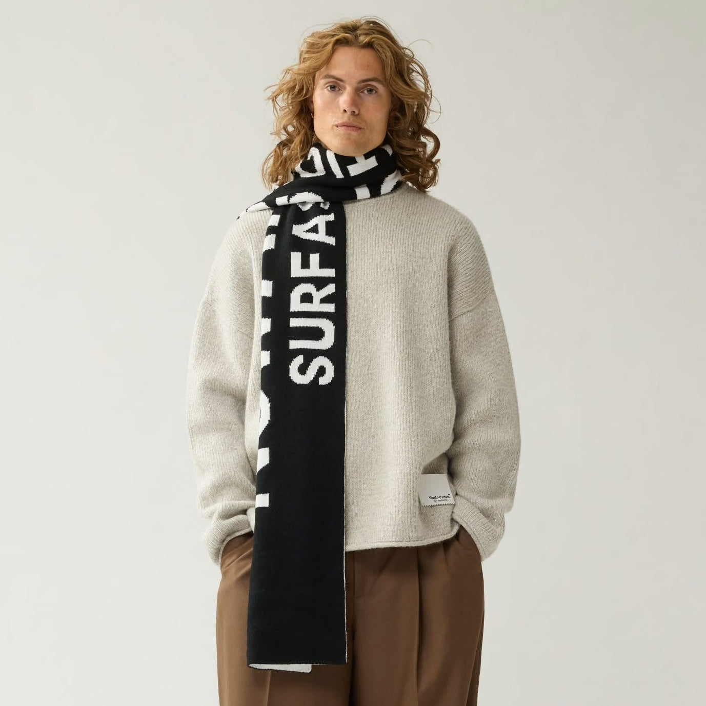 New Amsterdam Surf Association Gestrickter Stamp-Pullover Grau