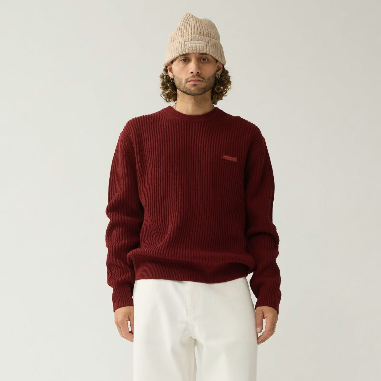 New Amsterdam Surf Association Gestrickter Pullover Bordeaux