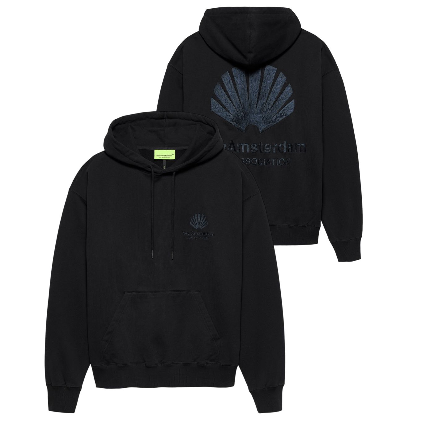New Amsterdam Surf Association Logo Kapuzenpullover Schwarz