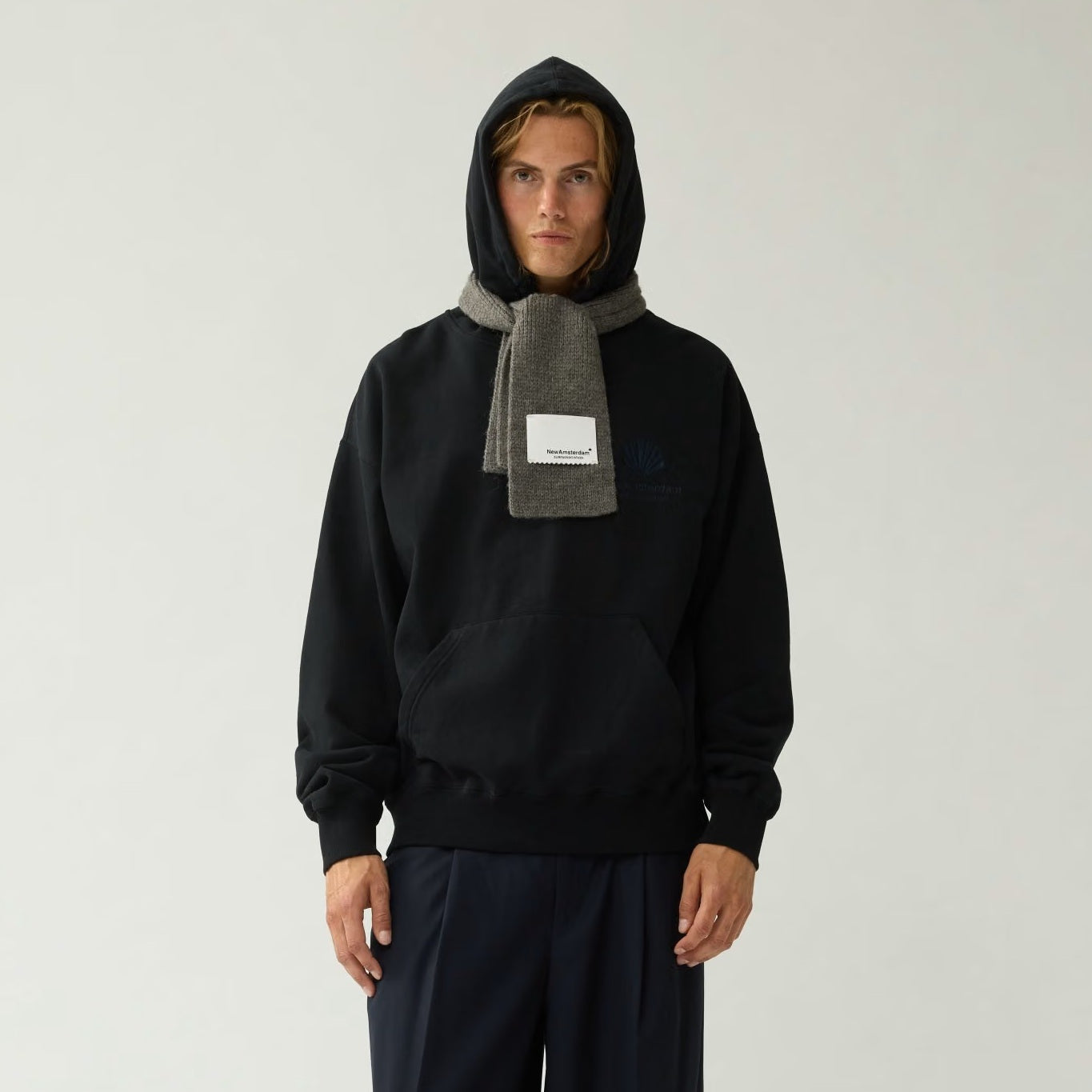 New Amsterdam Surf Association Logo Kapuzenpullover Schwarz