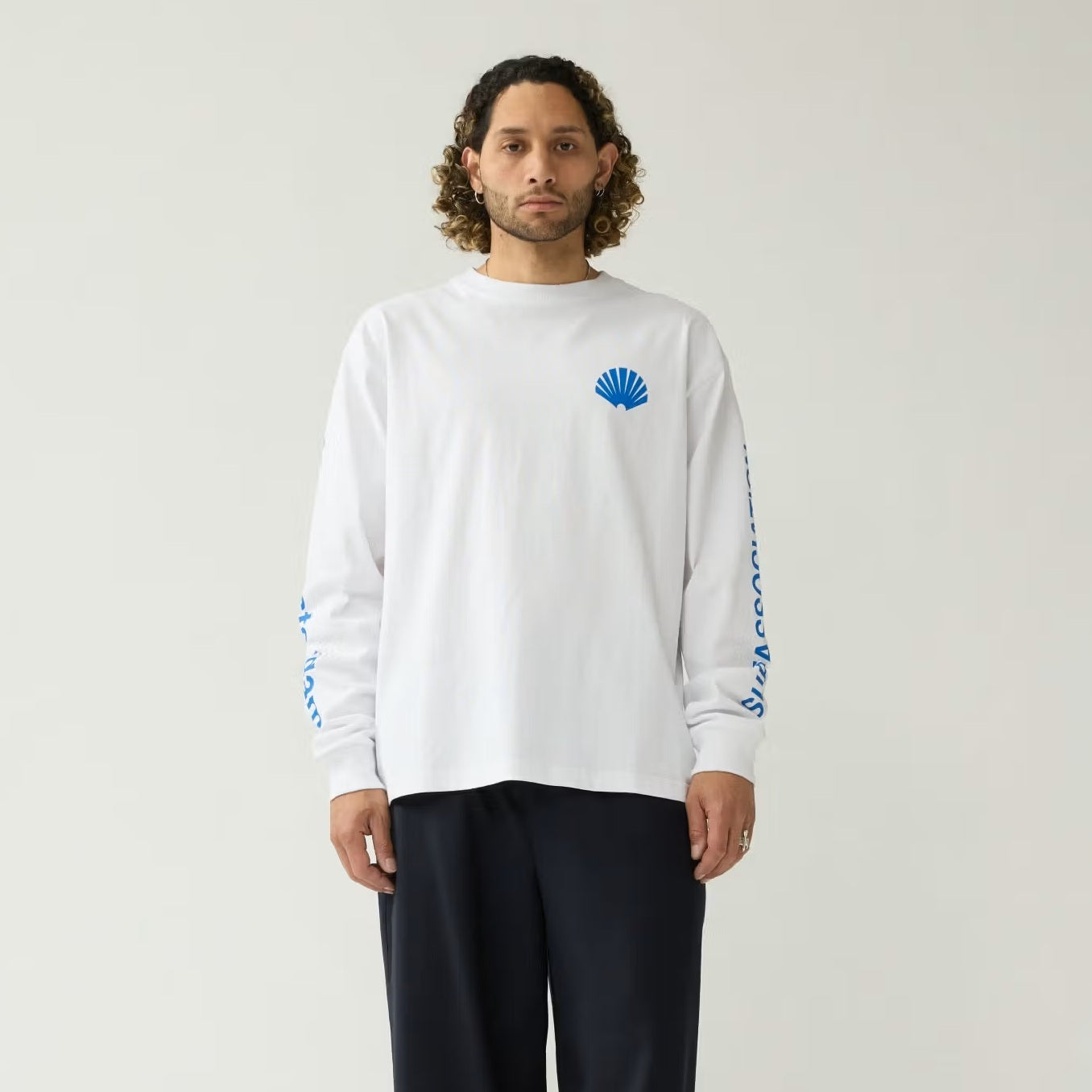 New Amsterdam Surf Association Logo Longsleeve T-shirt Weiß
