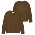 New Amsterdam Surf Association Logo Langarm-Waffel-T-shirt Braun