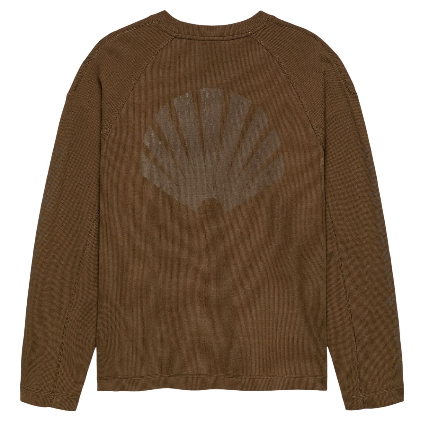 New Amsterdam Surf Association Logo Langarm-Waffel-T-shirt Braun
