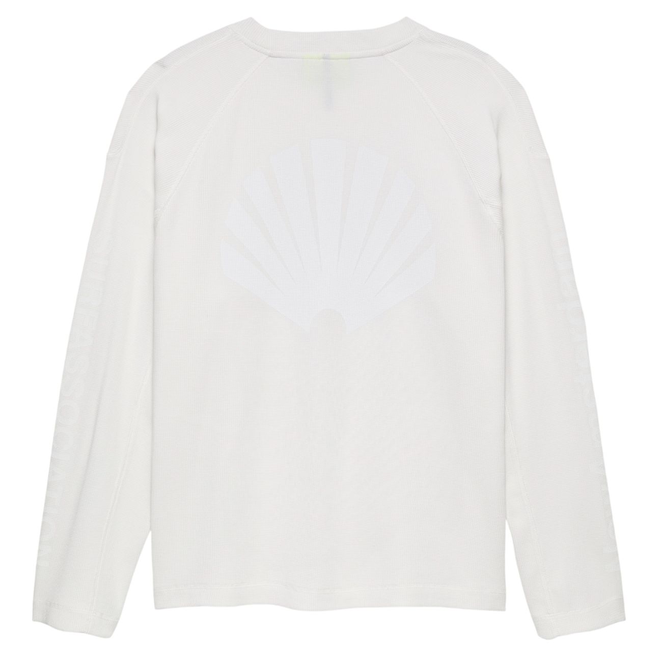 New Amsterdam Surf Association Logo-Langarm-Waffel-T-shirt Weiß