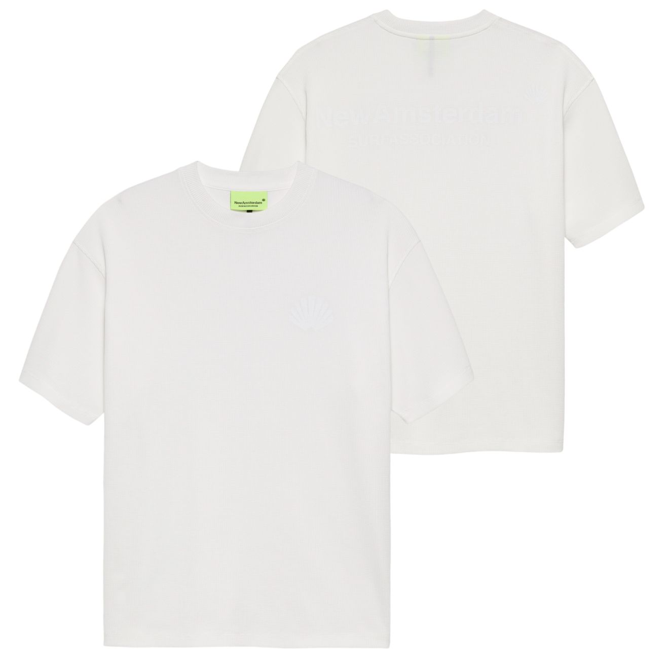 New Amsterdam Surf Association Logo-Waffel-T-shirt Weiß