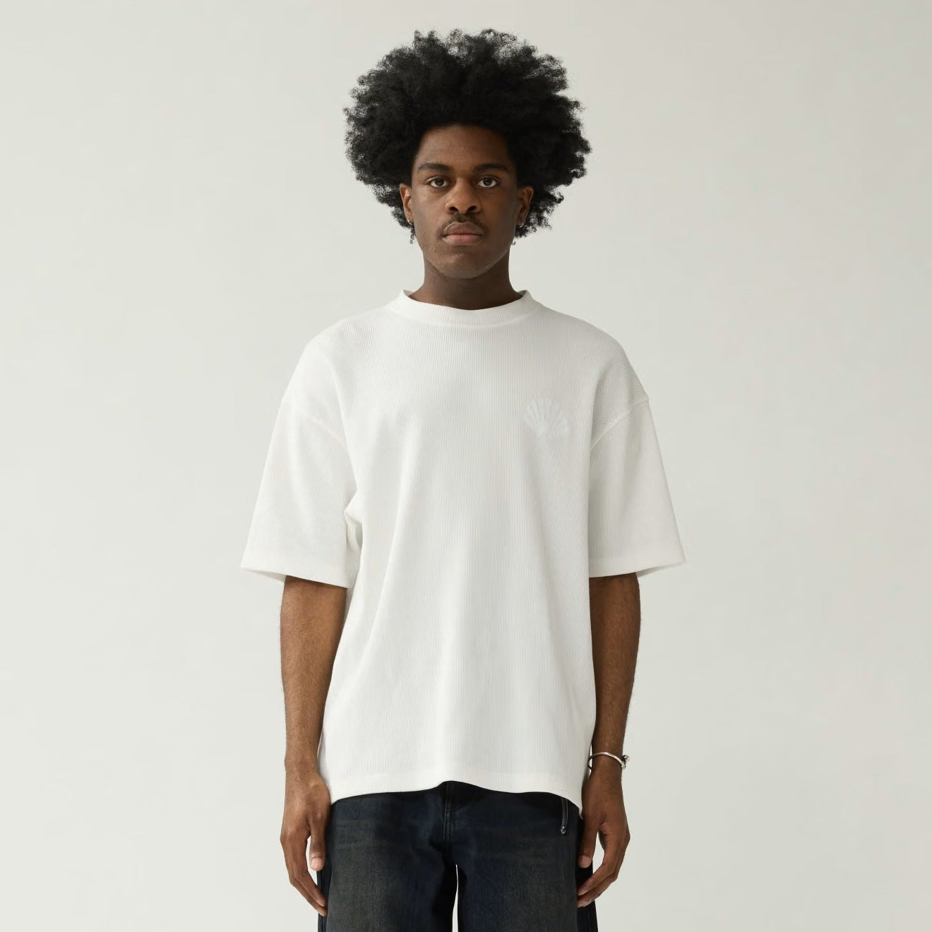 New Amsterdam Surf Association Logo-Waffel-T-shirt Weiß