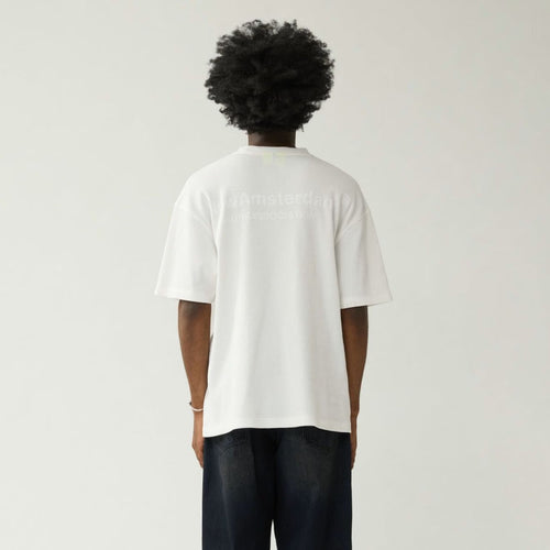 New Amsterdam Surf Association Logo-Waffel-T-shirt Weiß