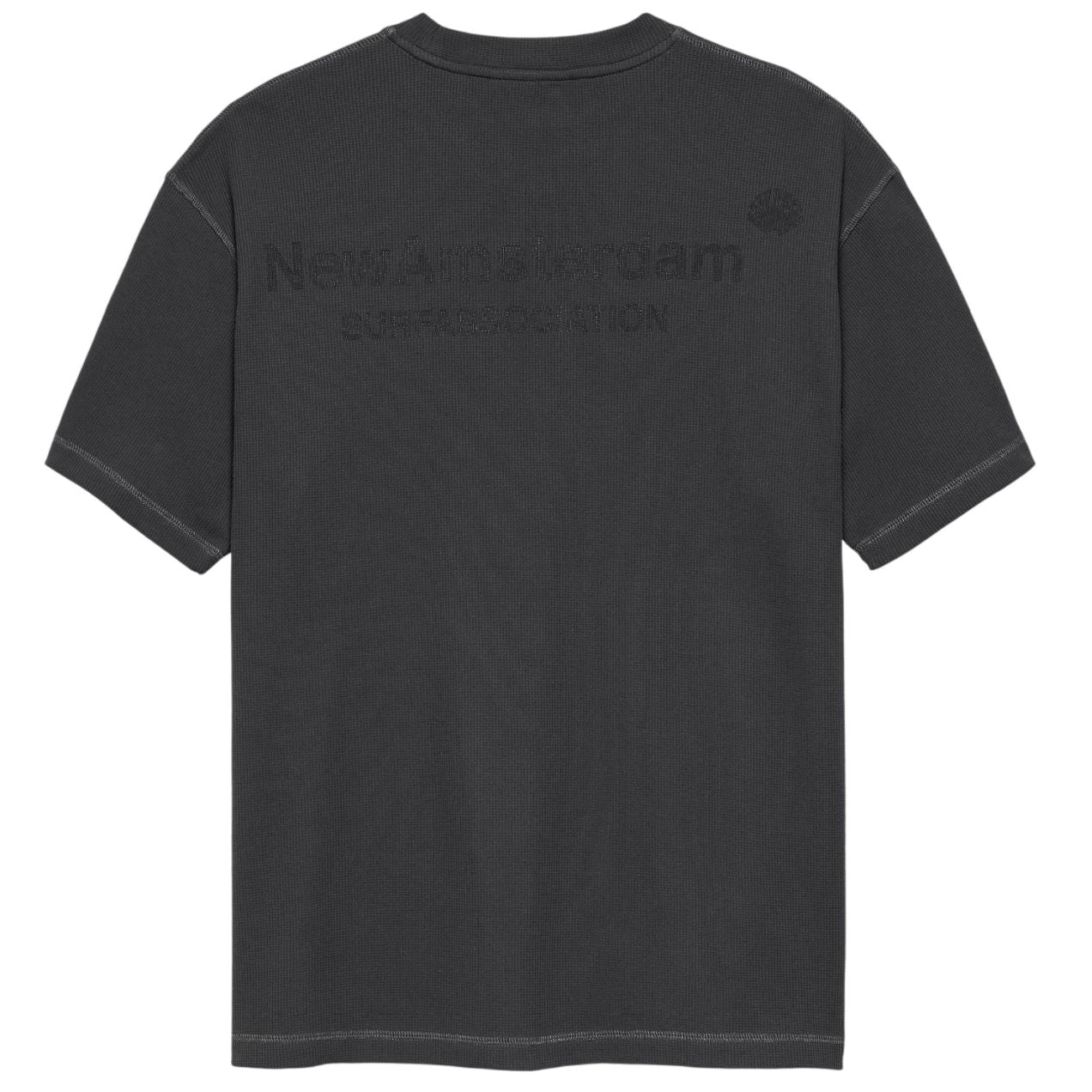New Amsterdam Surf Association Logo-Waffel-T-shirt Schwarz
