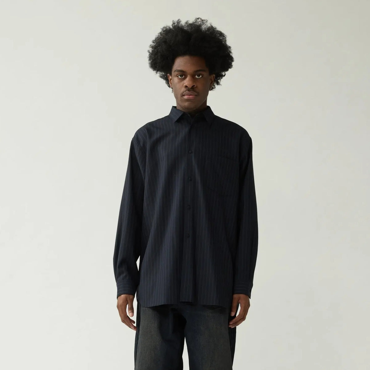 New Amsterdam Surf Association Wool Oversized Hemd Marine