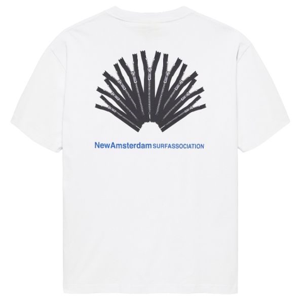 New Amsterdam Surf Association Back Zip T-shirt Wit