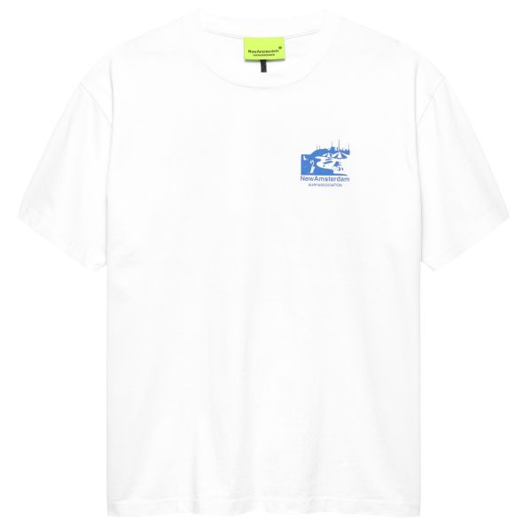 New Amsterdam Surf Association Beach Sign T-shirt Wit