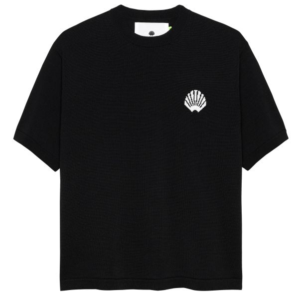 New Amsterdam Surf Association Knitted Logo T-shirt Zwart