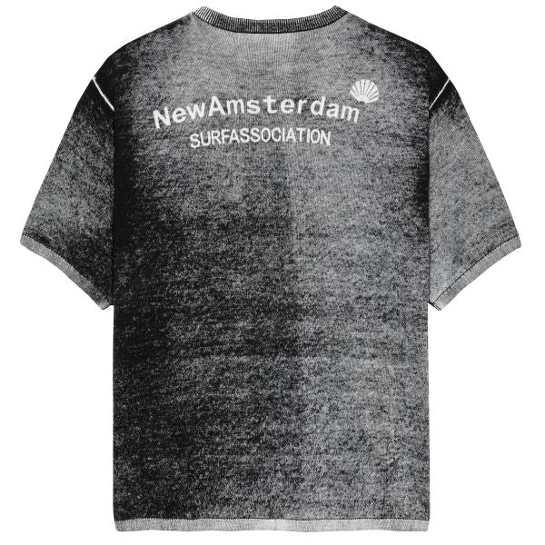 New Amsterdam Surf Association Logo Knit Inside Print T-shirt Zwart