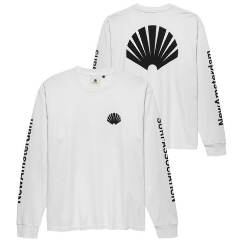 New Amsterdam Surf Association Logo Longsleeve T-shirt Weiß