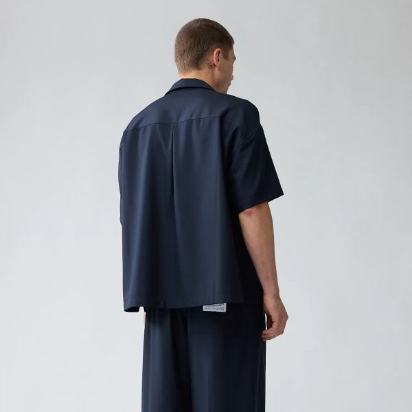 New Amsterdam Surf Association Wool Wijk Overhemd Navy