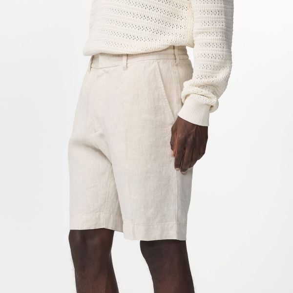 NN.07 Billie Linen Korte Broek Off White