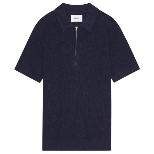 NN.07 Hansie Zip Polo Navy