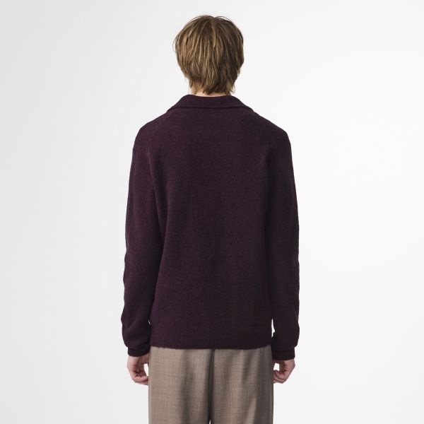 NN.07 Hope Longsleeve Polo Bordeaux