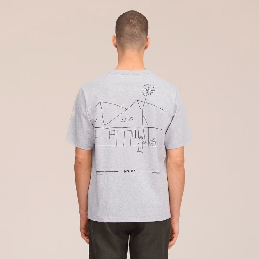NN.07 Jett Print T-shirt Grijs