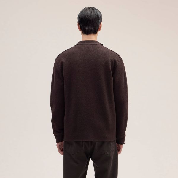 NN.07 Jonas Boiled Hybrid Vest Donker Bruin