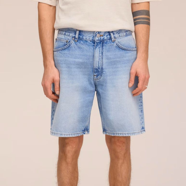NN.07 Otis Denim Korte Broek Licht Blauw