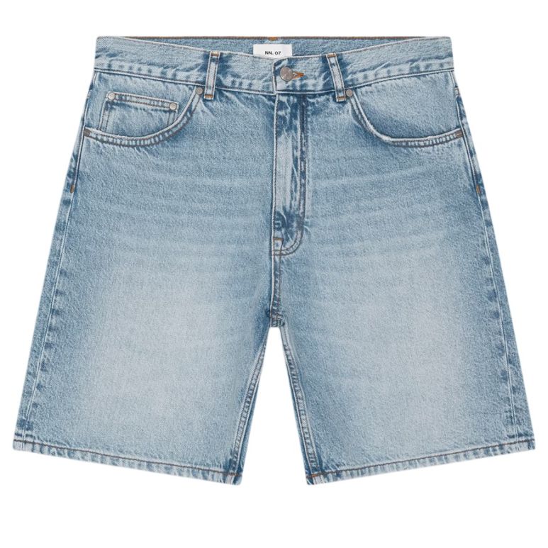 NN.07 Otis Denim Korte Broek Licht Blauw
