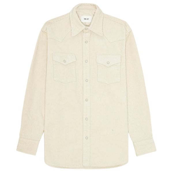 NN.07 Ricky Corduroy Overshirt Off White