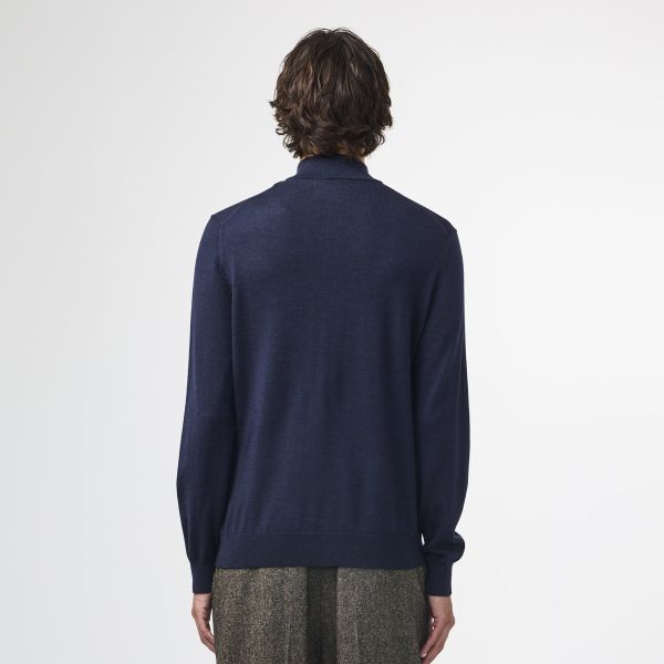 NN.07 Sergio Zip Mock Sweater Navy