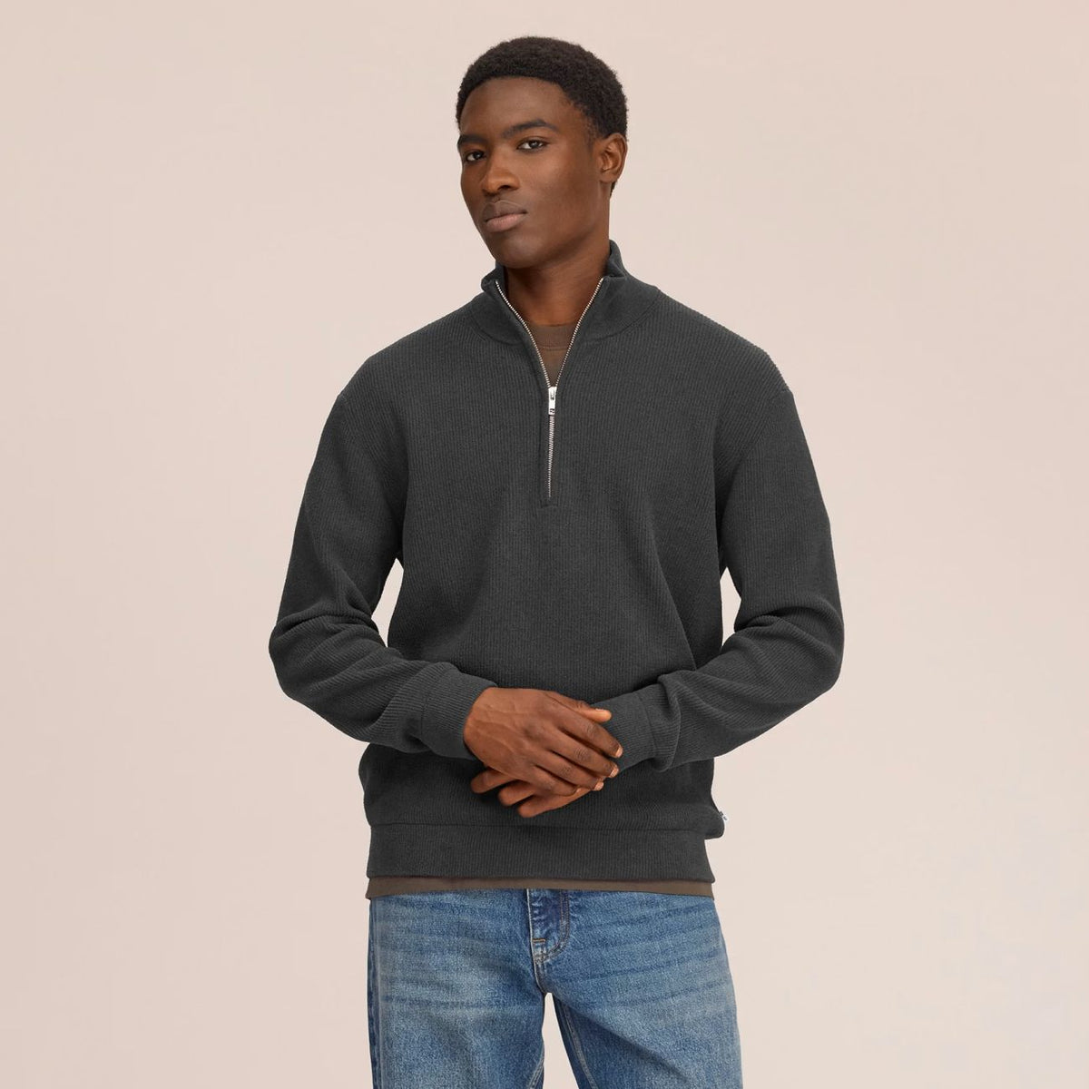 NN.07 Danny Half-Zip Pullover Anthrazit