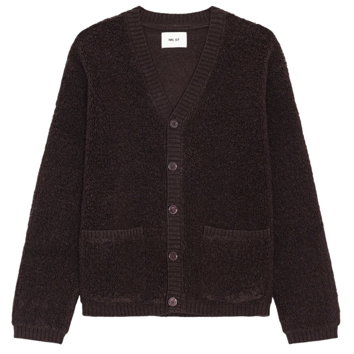 NN.07 Fleece-Cardigan Braun