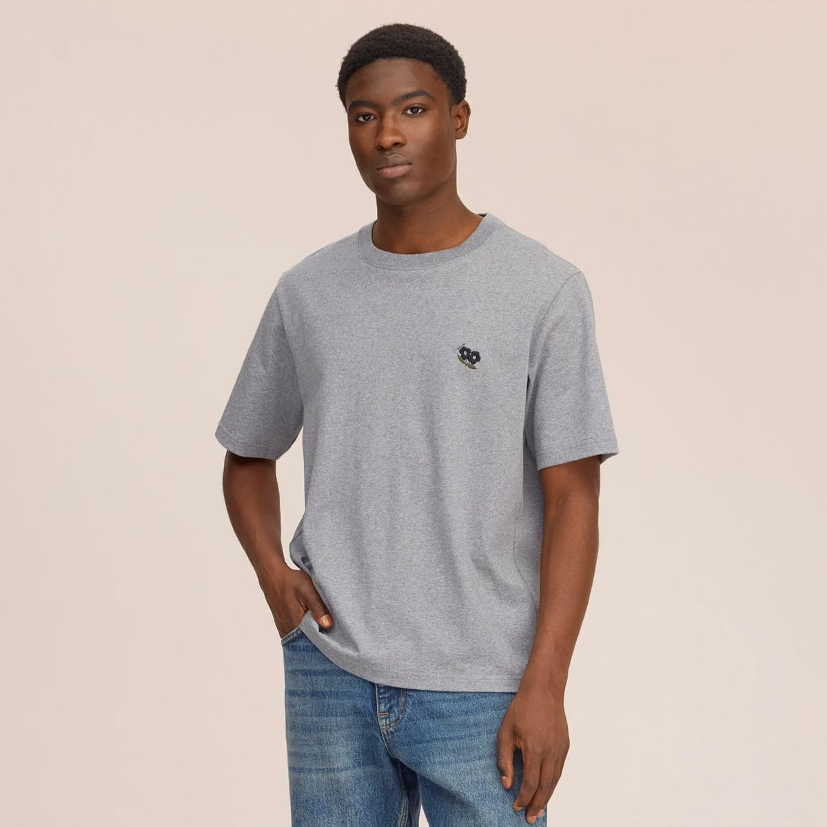 NN.07 Jett Embro T-shirt Grau