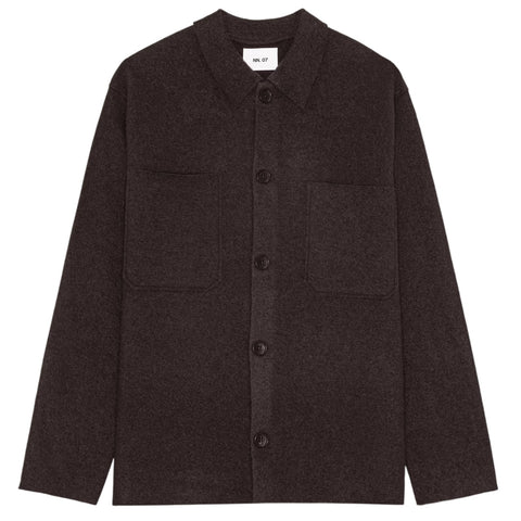 NN.07 Jonas Knit Überhemd Braun
