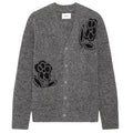 NN.07 Kyle Flower Cardigan Grau