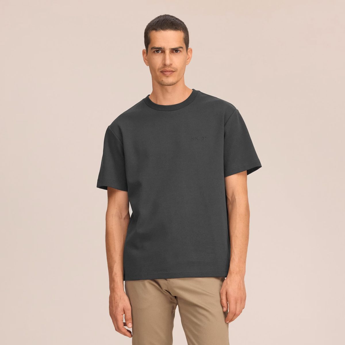 NN.07 Nat Logo T-shirt Antraciet