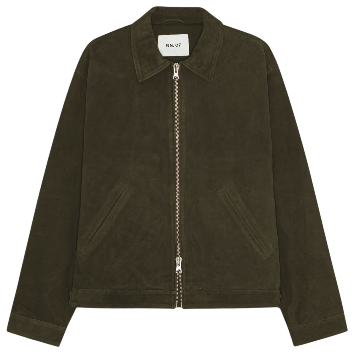 NN.07 Petrus Wildlederjacke Dunkelgrün