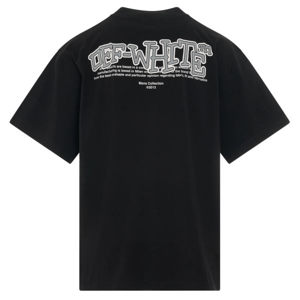 Off-White Carlos Type Over T-shirt Zwart