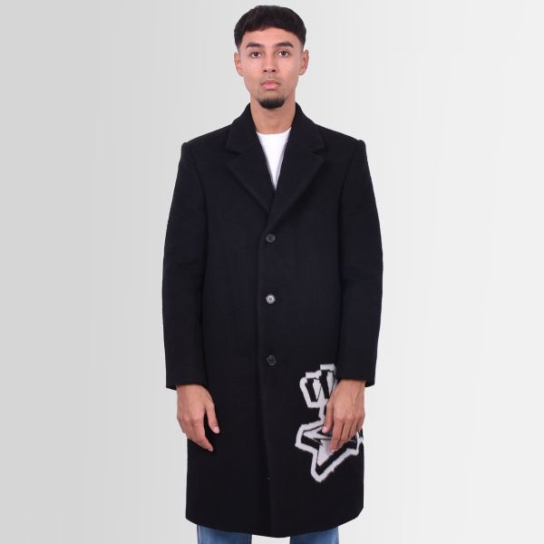 Off-White Graffiti Wool Skate Jas Zwart