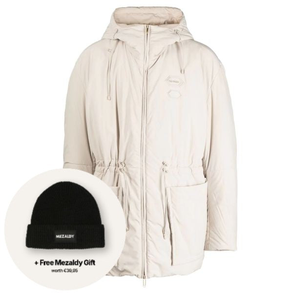 Off-White Patch Pfirsich Padded Puffer Beige