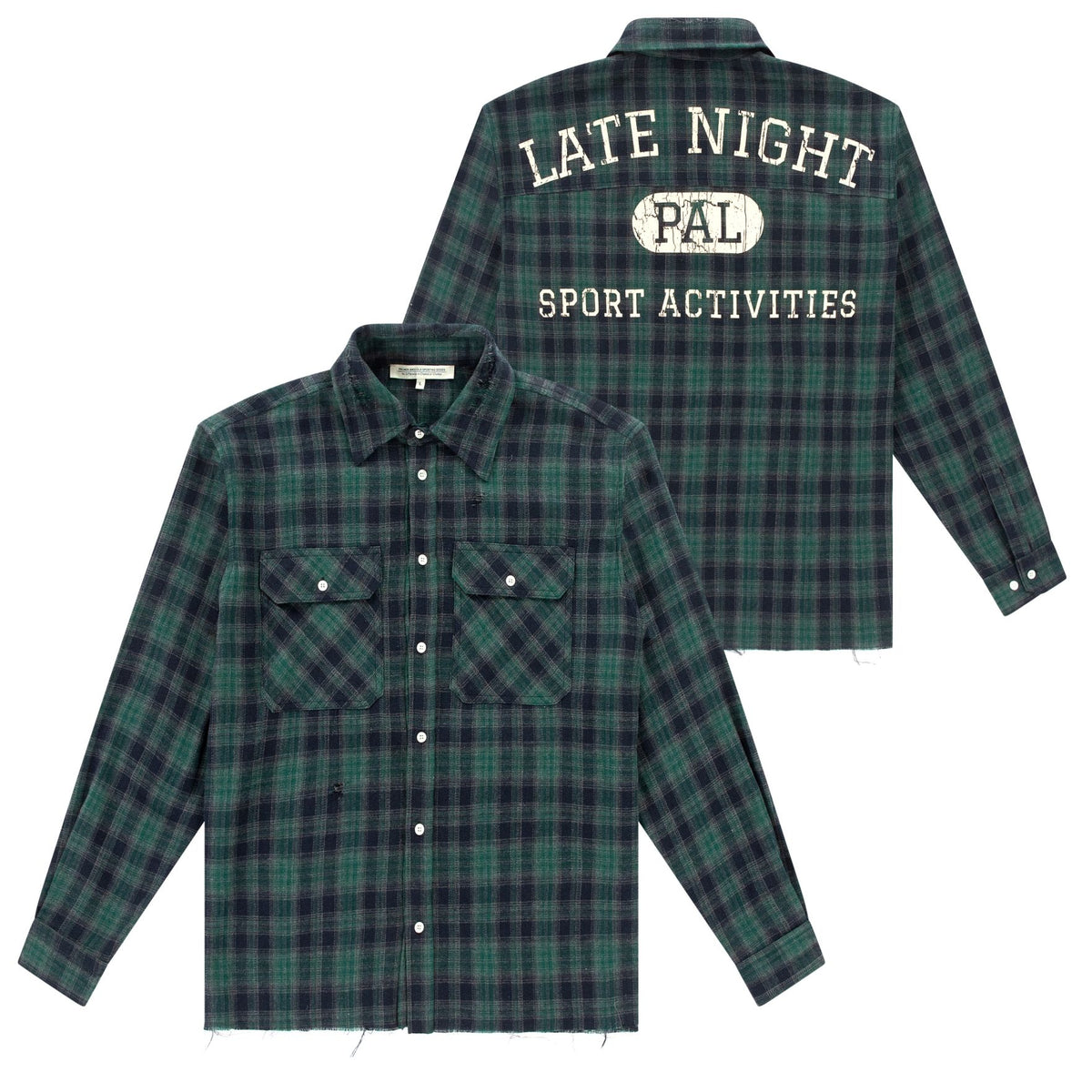 PAL Sporting Goods Late Night Sport Flanellhemd Navy/Dunkelgrün
