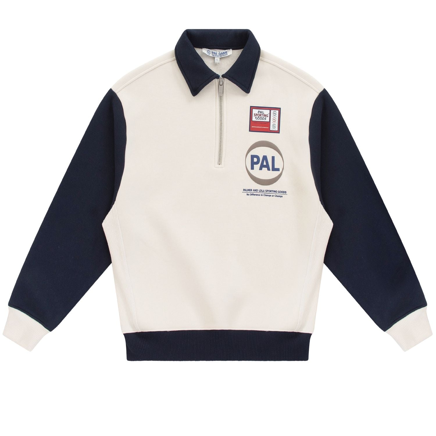 PAL Sporting Goods Pre-Game Half-Zip Pullover Offwhite/Marine