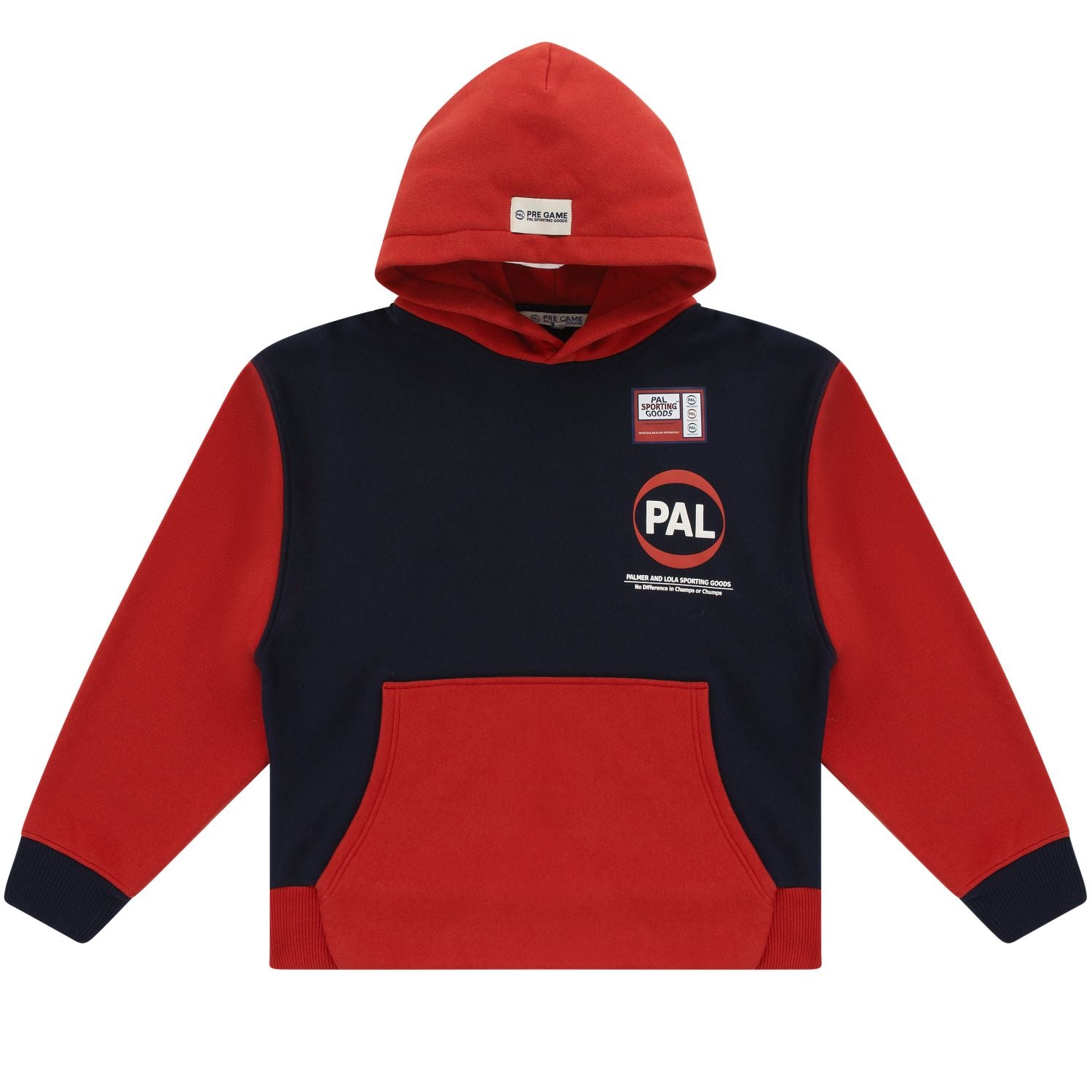 PAL Sporting Goods Pre-Game-Kapuzenpullover Marine/Rot