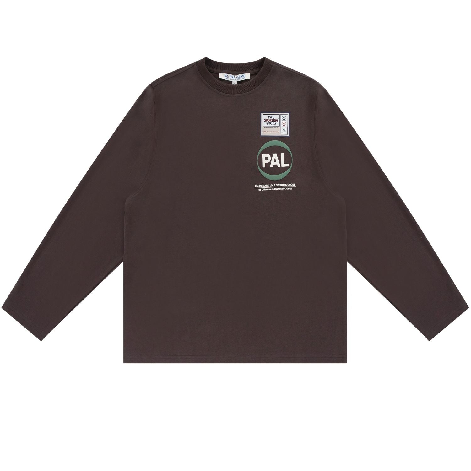 PAL Sporting Goods Pre-Game-Langarm-T-shirt Braun