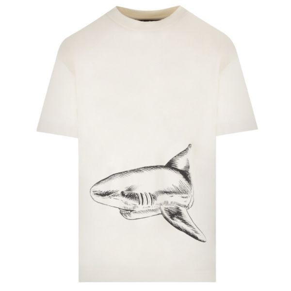 Palm Angels Broken Shark Classic T-shirt Off White