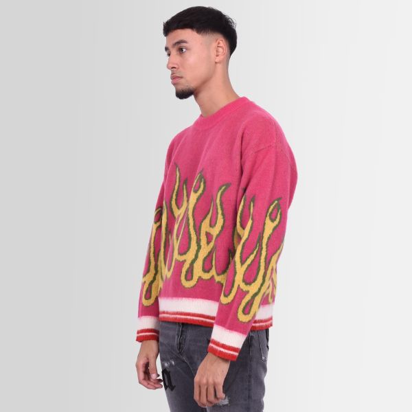 Palm Angels Burning Sweater Roze