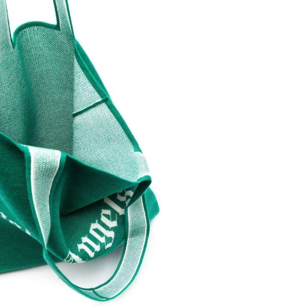 Palm Angels P.A. Knit Shopper Tas Groen