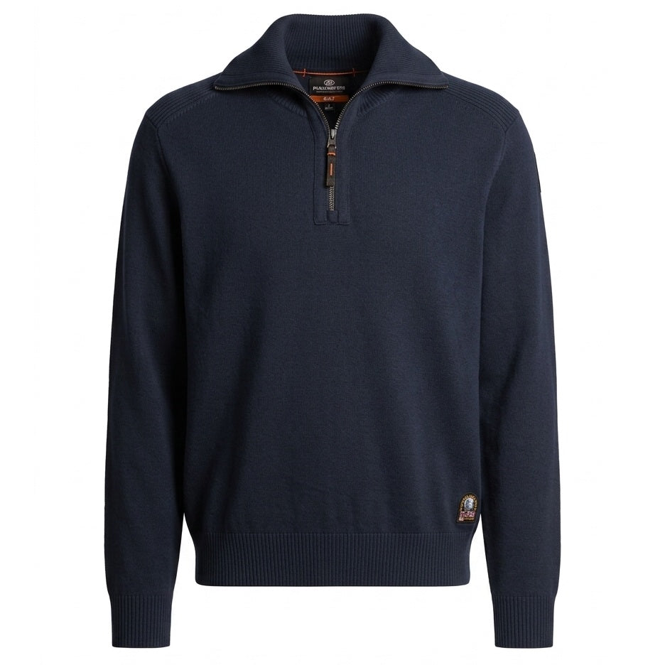Parajumpers Caldonazzo Knitted Half-Zip Pullover Marine