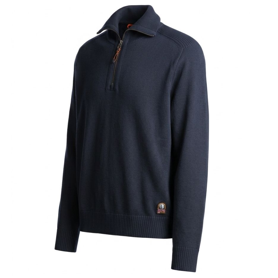 Parajumpers Caldonazzo Knitted Half-Zip Pullover Marine