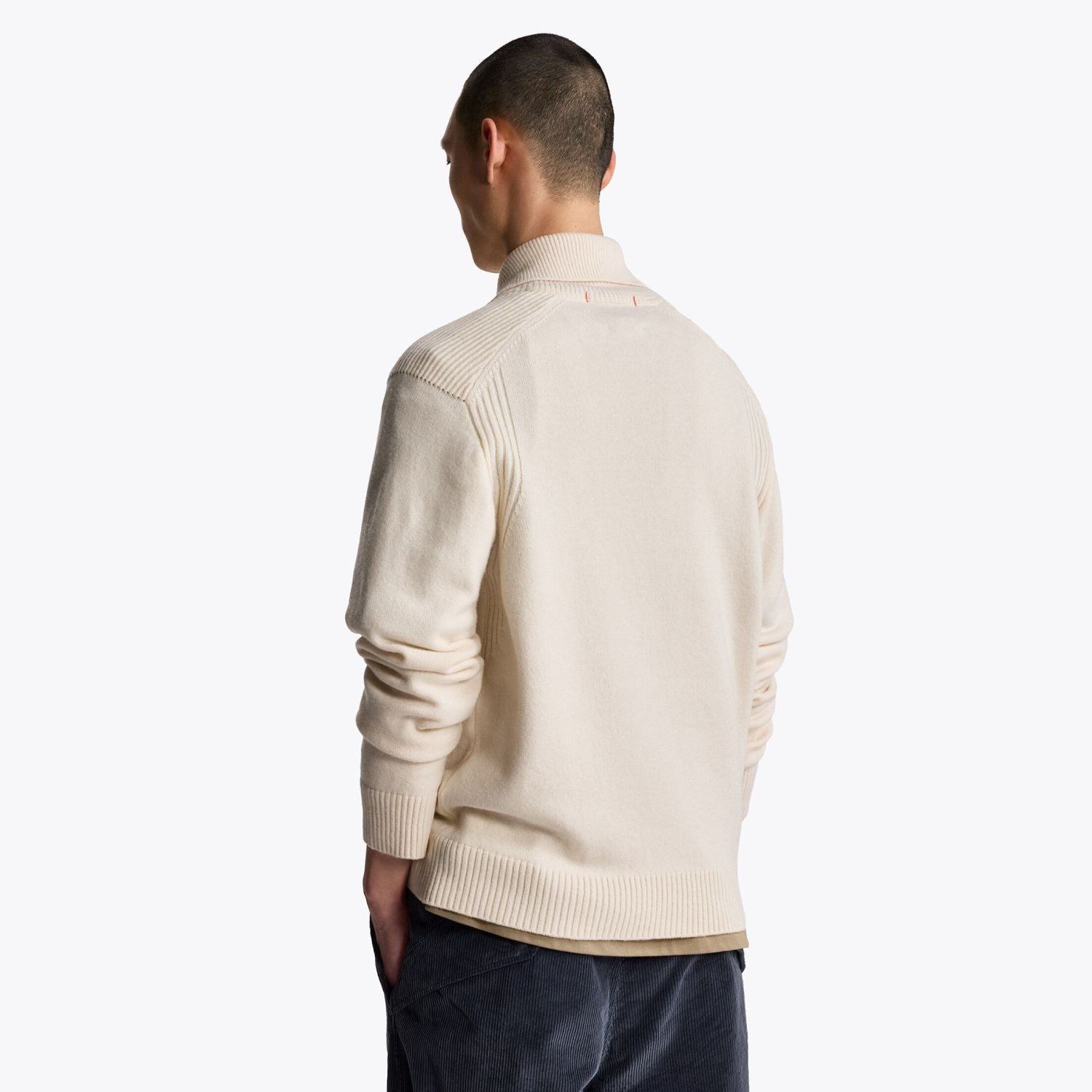 Parajumpers Caldonazzo Knitted Half-Zip Pullover Offwhite