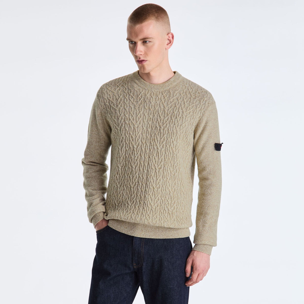 Peuterey Alcione GRS Cable Knit Pullover Beige
